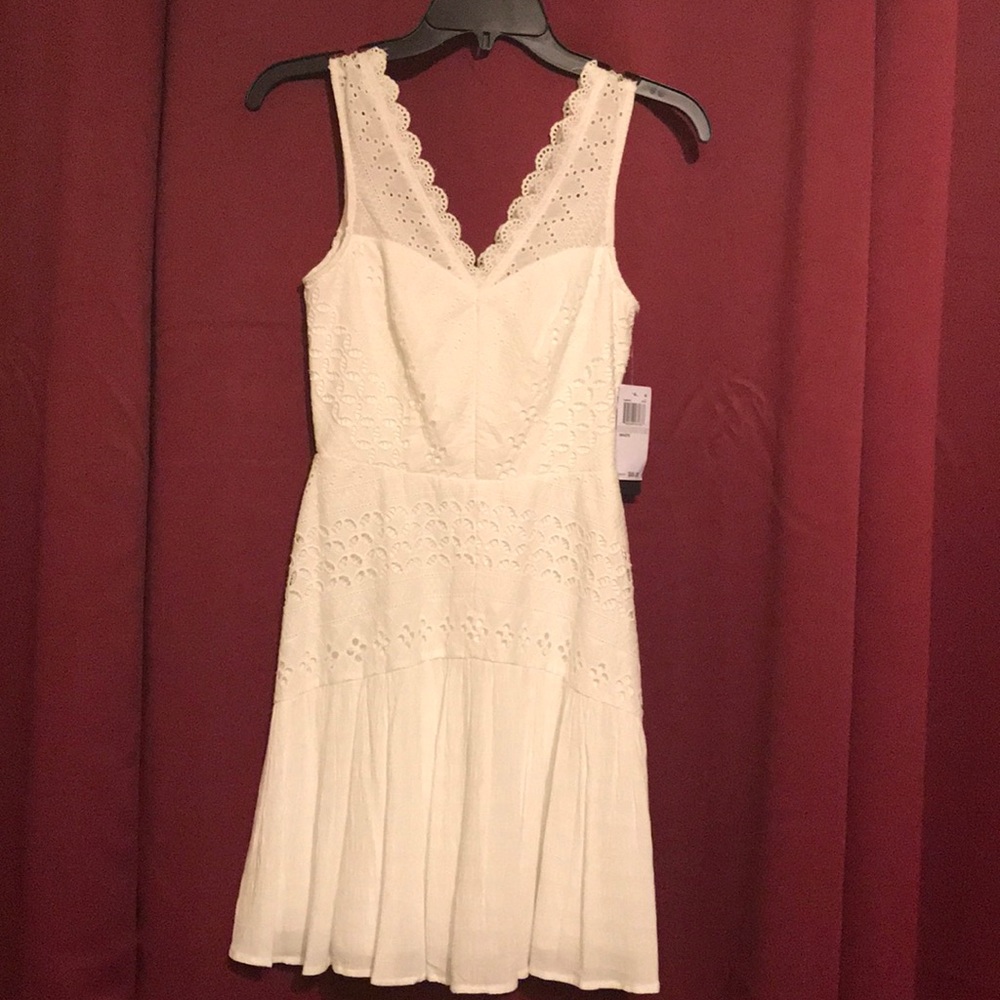 City studio white eyelet dress size 1